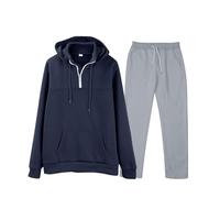 Tuta da ginnastica Giacca da uomo Pantaloni da uomo Set di tuta alla moda autunno inverno uomo tinta unita cerniera collo felpa casual dritto pantaloni sportivi tuta tuta per uomo, NY4, 3XL