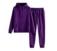 Tuta da jogging da donna, uomo, con cappuccio, con coulisse, collo a camino, pantaloni da jogging con coulisse, felpa con cappuccio con tasca canguro, felpa con cappuccio, piacevole da indossare
