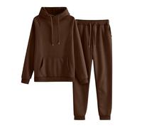 Tuta da jogging da donna, uomo, con cappuccio, con coulisse, collo a camino, pantaloni da jogging con coulisse, felpa con cappuccio con tasca canguro, felpa con cappuccio, piacevole da indossare