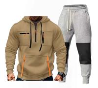 Tuta da Jogging da Uomo - Tuta in Cotone Y2K - Felpe con Cappuccio E Pantaloni - con Tasche E Cerniera - Autunno Inverno - Tuta Sportiva da Palestra, Fitness E Tempo Libero