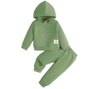 Tuta da Jogging per Bambini Felpata Set Tute 2 Pezzi Abbigliamento Funky Stampato Maniche Lunghe e Pantaloni Tinta Unita Felpa Pantalone Completo Sportivo Sweatsuits