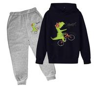 Tuta da Jogging per Bambini Ragazzi Felpa Pullover Set Inverno con Tasche Solid Color Cotone Completo di Abbigliamento Ragazzo Tute Sportive Bambina 2-14 Anni