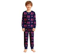 Tuta da jogging per bambini, sei sette 6 7 funny 67 gen Alpha Slang 6-7 meme School Pullover 2 pezzi maglietta per bambini e pantaloni da jogging per il tempo libero sport da corsa, Blu marino, 5-6