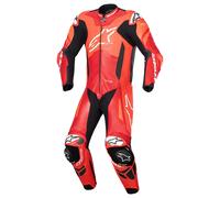 Tuta da moto in pelle monopezzo Alpinestars GP Plus V4 Sprint, compatibile con Tech-air, rosso fluo-rosso-bianco-nero 58