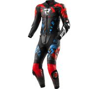 Tuta da motociclista in pelle due pezzi Rebelhorn Inferno nero-blu-bianco-rosso 60