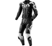 Tuta da motociclista in pelle Rebelhorn Inferno due pezzi nera-bianca 54