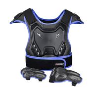 Tuta da motociclista per bambini, con protezione per gomiti, ginocchiere, parastinchi, protezione toracica e colonna vertebrale, attrezzatura da motocross, per sport all'aria aperta