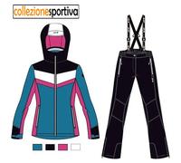 TUTA DA NEVE COMPLETO SCI BAMBINA/BAMBINO ASTROLABIO AST JF8C QJH turchese/nero