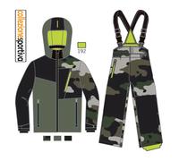 TUTA DA NEVE COMPLETO SCI BAMBINO ASTROLABIO AST YI9G-T76C-3C col verde militare