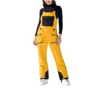 Tuta da neve da donna, alla moda, monopezzo, tuta da neve, impermeabile, tuta da snowboard, abbigliamento invernale da donna, Giallo, 3XL