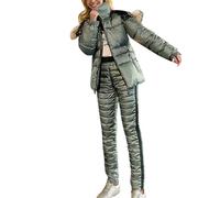 Tuta Da Neve Donna Intera Sci Calda Elegante Impermeabile Per Attività All'aperto Snowboard Antivento Cotone Pantaloni Con Cappuccio