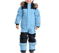 Tuta da Neve Impermeabile e Calda per Bambini, per Bambini, Esterni, Invernale, A04, Azzurro 6-7 Anni