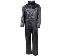 Tuta da Pioggia Nero Erl S-4XL Giacca Pantaloni Impermeabili Umidità Nuovo