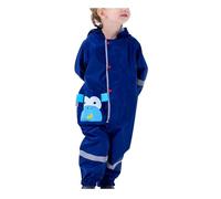 Tuta da pozzanghera, leggera, antivento, impermeabile, con cappuccio, ippopotamo, visiera trasparente, strisce riflettenti, polsini elastici, compatibile con zaino pieghevole, per scuola, giardino