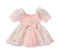 Tuta da Principessa delle Fate per Bambine con Ricamo Floreale in Rete Patchwork per Feste e Servizi fotografici