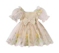 Tuta da Principessa delle Fate per Bambine con Ricamo Floreale in Rete Patchwork per Feste e Servizi fotografici