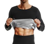 Tuta da sauna da donna e uomo, per la sauna, dimagrante, a maniche corte, per la sauna, per lo sport, per dimagrire l'estate, per palestra, fitness, allenamento, corsa, ciclismo, O argento, XXXL