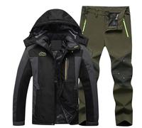 Tuta da sci da donna, 2 pezzi, giacca da sci e pantaloni da sci, per sport invernali, impermeabile, traspirante, con stampa colorata, per attività all'aperto, sci, tempo libero e vita quotidiana