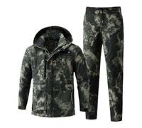 Tuta da Sci Outdoor da Uomo 2 Pezzi Tute Snowboard Tuta Combattimento Abbigliamento Militare Moda Invernale Impermeabile Mantieni Caldo Giacca Sci + Set Pantaloni Neve Sportiva