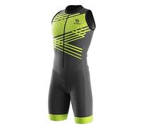 Tuta da Triathlon a Maniche Corte da Uomo, Triathlon Unisex, MTB Body Trisuit Cycling Skinsuit with Gel Pad per Nuoto/Corsa/Ciclismo, Abbigliamento Ciclismo (TYP-3,M)