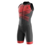 Tuta da Triathlon a Maniche Corte da Uomo, Triathlon Unisex, MTB Body Trisuit Cycling Skinsuit with Gel Pad per Nuoto/Corsa/Ciclismo, Abbigliamento Ciclismo (TYP-1,XL)