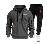 Tuta da Uomo 2 Pezzi for Linkin Park, Felpa con Cappuccio a Maniche Lunghe in Pile e Pantaloni della Tuta, Top da Jogging Caldi Invernali(H,S)