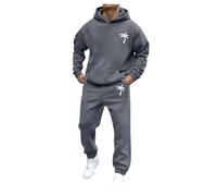 Tuta da Uomo 2025 - Felpa con Cappuccio Due Pezzi Tracksuit Tute da Ginnastica Due Pezzi Set Tracksuit Moda Stampa Felpa+Pantaloni Tuta Intero da Uomo in Cotone per Jogging, Palestra, Invernali