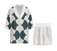 Tuta da uomo casual a righe, due pezzi, Hip Hop Europa, stile americano, moderno, business, tempo libero, elegante, moda da uomo, bianco, 3XL
