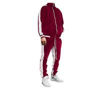 Tuta Da Uomo Completa Fitness Sportiva Invernale Suit Tracksuit Felpata Leggero Slim Fit Tinta Unita felpa con cappuccio e pantaloni jogging per il tempo libero,