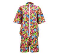 Tuta da uomo e da donna, retrò, travestimenti da carnevale, giacca a maniche corte e pantaloncini, vestito anno 80 90, discoteca, jogging, hippie, Halloween, per adulti, serata, festa