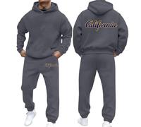 Tuta Da Uomo Lavoro E Donna Invernale Felpata Completo Sport Maglia 2 Pezzi Y2K Slim Fit Tinta Unita Pullover Felpa con Cappuccio Jogging Pantaloni allenamento Streatwear 2025