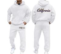 Tuta Da Uomo Lavoro E Donna Invernale Felpata Completo Sport Maglia 2 Pezzi Y2K Slim Fit Tinta Unita Pullover Felpa con Cappuccio Jogging Pantaloni allenamento Streatwear 2025