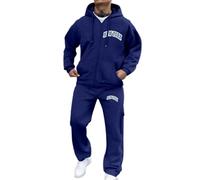 Tuta da uomo, set completo con felpa con cappuccio a maniche lunghe e pantaloni della tuta, set morbido per sport, pantaloni della tuta e felpa UK Sport Running Jogging Athletic Sweat Suit Fashion