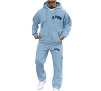 Tuta da uomo, set completo con felpa con cappuccio a maniche lunghe e pantaloni della tuta, set morbido per sport, pantaloni della tuta e felpa UK Sport Running Jogging Athletic Sweat Suit Fashion