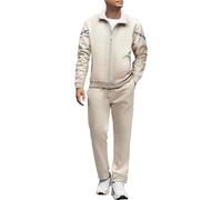Tuta da uomo, set completo con giacca a maniche lunghe e pantaloni da jogging, confortevole, caldo ed elegante, set da casa, per allenamento, fitness, corsa, abbigliamento sportivo, per abbigliamento