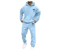 Tuta Da Uomo Tute Sportive Eleganti Comodi casual Sweatsuit Set sportiva moderna uomo/completo sportivo Slim Fit Tinta Unita Felpe con Cappuccio e Pantaloni per il tempo libero,