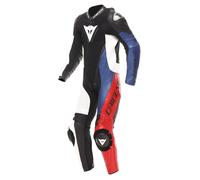 DAINESE Demon Sprint Tuta in pelle da motociclista a pezzo unico perforata, nero/bianco/rosso, 48