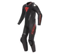 Dainese Demon Sprint, tuta in pelle 1pz. 54 male Nero/Rosso Fluo