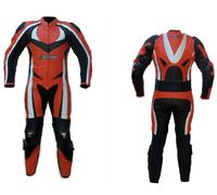 Tuta di pelle intera mono 1 pezzo traforata e con gobba per la moto da pista in