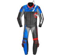 Tuta Divisa In Pelle Spidi Dp-Progressive Touring Nero Rosso Blu UOMO 52