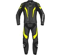 Tuta Divisa In Pelle Spidi Laser Touring Nero Giallo Fluo UOMO 48