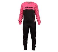 TUTA DONNA 100 G/COLLO CON BANDA IN FELPA NERO/FUXIA Tg. M