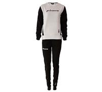 TUTA DONNA 102 G/COLLO CON TASCHE IN FELPA NERO/BIANCO Tg. M