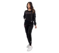 TUTA DONNA 102 G/COLLO CON TASCHE IN FELPA NERO/FUXIA Tg. XL