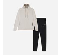 Tuta donna cotone Fullzip-panta dritto FREDDY S25WTRK5-Z102N Panna-Nero