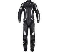 Spidi Laser Touring Due pezzi da donna tuta in pelle della moto, nero-bianco, taglia 42 per donne