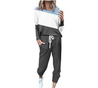 Tuta Donna Elegante 2 Pezzi - Tute da Ginnastica Set Pullover + Pantaloni Fitness Tute Sportive da Passeggio Primavera Moda Tuta Taglie Forti Tuta da Ginnastica Jogging, Tempo Libero