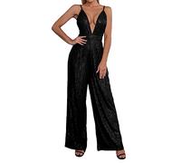 Tuta Donna Elegante Cerimonia Monopezzi e Tutine da Donna Taglie Forti Vestito Senza Manica Scollo a V Completi Vita Alta Lungo Tute da Donna Eleganti Curvy Overall Pagliaccetti Sexy Cocktail