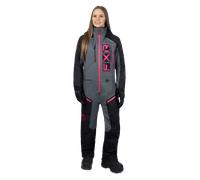 FXR Recruit F.A.S.T. Insulated Ladies One Piece Snowmobile Suit, nero-grigio, taglia 8 per donne