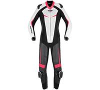 Tuta Donna Intera In Pelle Spidi Track Lady Perforated Pro Nero Fucsia DONNA 46